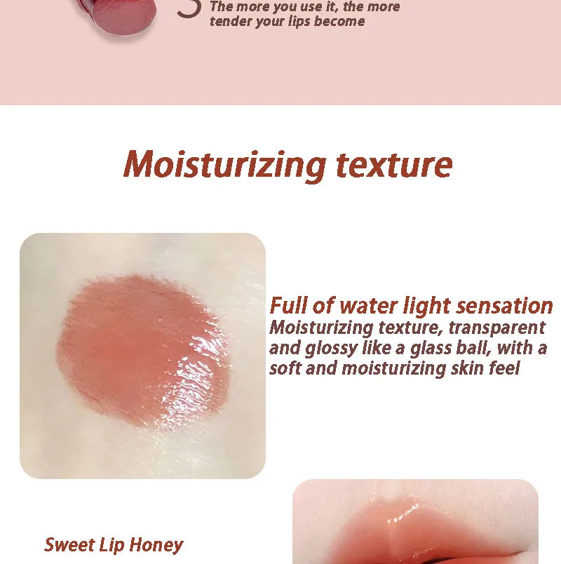 Mirror Water Light Lip Gloss Jelly Lipstick Pencil Long Lasting Moisturizing Solid Lip Tint Balm Women Make Up Beauty Cosmetics - Seprincess