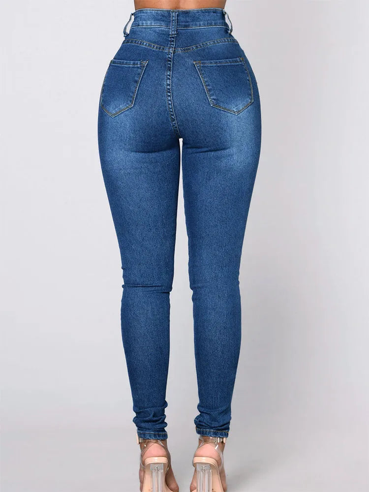 2024 NEW Women’s Skinny Jeans Pants Vintage Denim Jeans Women Fashion Stretch Trousers streetwear Straight Leg Wrap Hips Jeans