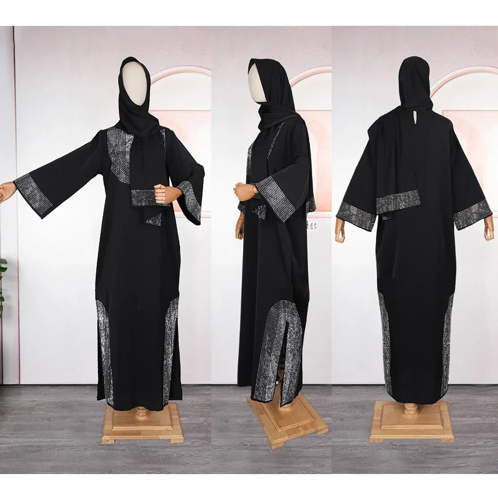 Abayas For Women Dubai Luxury 2024 African Muslim Fashion Dress Caftan Marocain Evening Party Dresses Boubou Robe Djellaba Femme - Seprincess