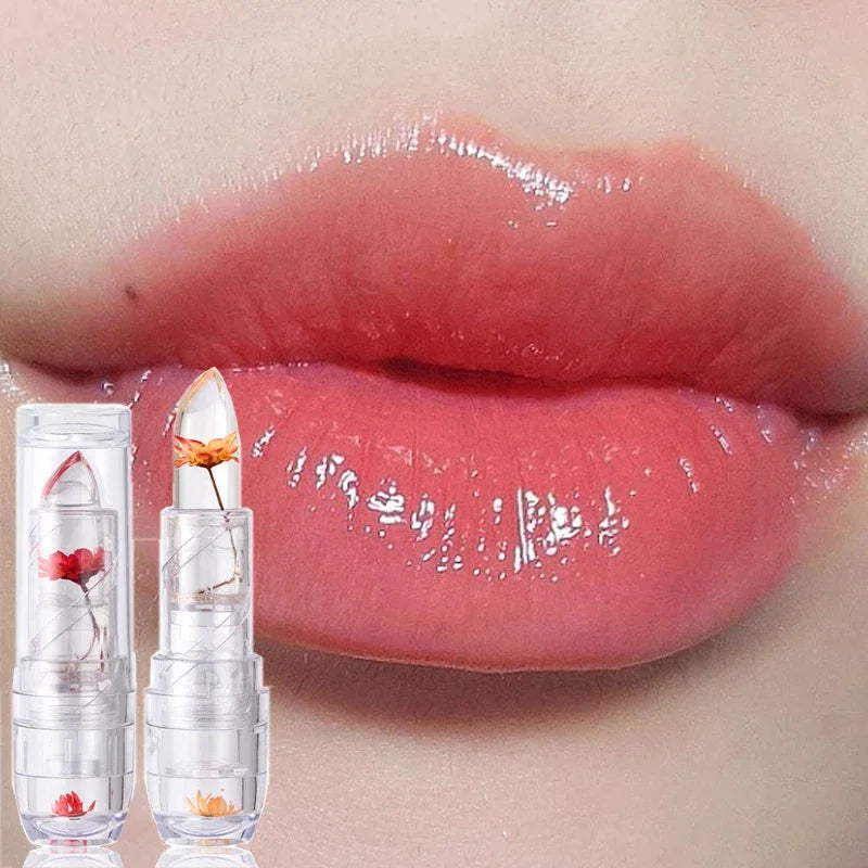 Moisturizing Flower Lipstick Waterproof Temperature Color Change Jelly Crystal Transparent Magic Lip Blam Repair Lips Cosmetics - Seprincess