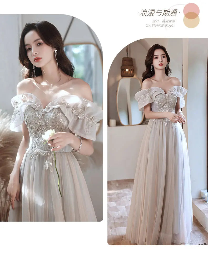 2024 Summer Light Gauze Bridesmaid Dress Women Sexy Wedding Party Gown Elegant Novelty Cheongsam Temperament Gentle Qipao - Seprincess