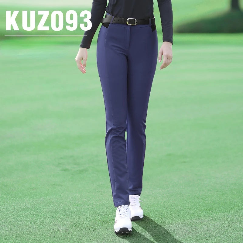 PGM Autumn Winter Ladies Golf Pants Women High Elasticity Sport Trousers Slim Fit Golf/Tennis Pants Warm Windproof Golf Clothing