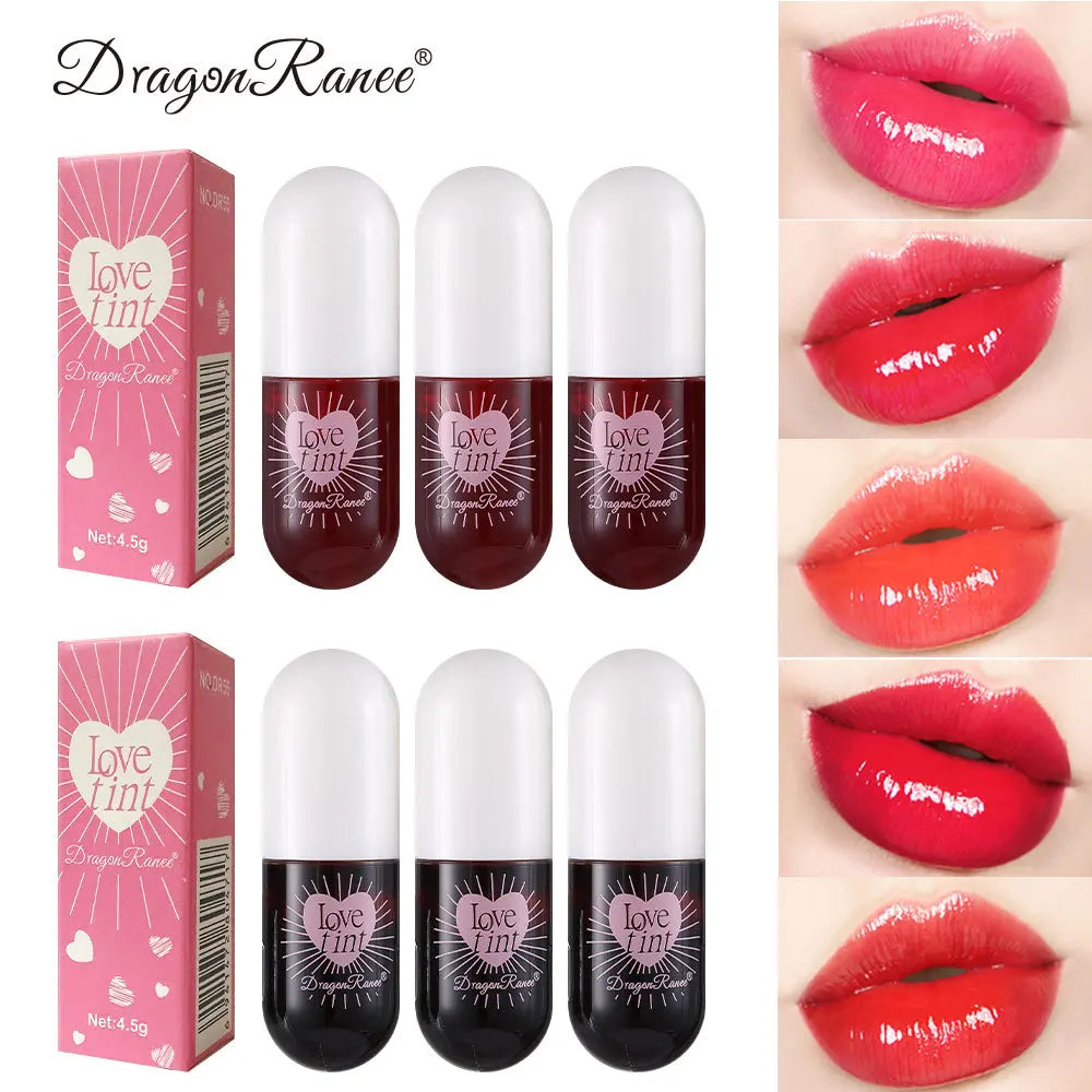 Dragonranee Lip Dye Liquid Lip Glaze Cute Waterproof Non-Stick Liquid Lipstick 6 Colors Available - Seprincess