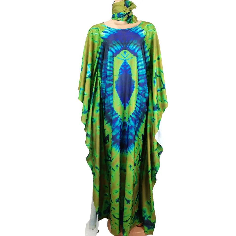 Abaya Eid Dress For Women  Hot Sale Duba Printed Dress African Loose Robe Muslim Ladies Clothing Beach Party - Seprincess