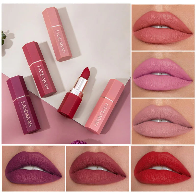 HANDAIYAN Matte Lipstick NonStick Cup Velvet Waterproof Long-lasting Makeup Lips Cosmetics - Seprincess