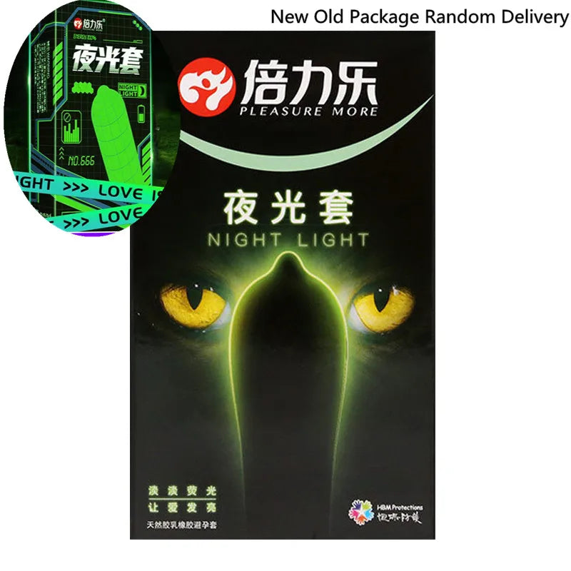 Luminous Condoms The Dark Long Sex Toys For Men Ejaculation Delay Safer Fluorescent Pleasure More Night Light Condom Sex Product - Seprincess