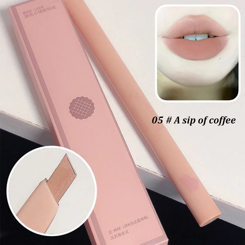 Dessert Lip Liner Automatic rotating waterproof lasting no color outline lip lipstick pen - Seprincess