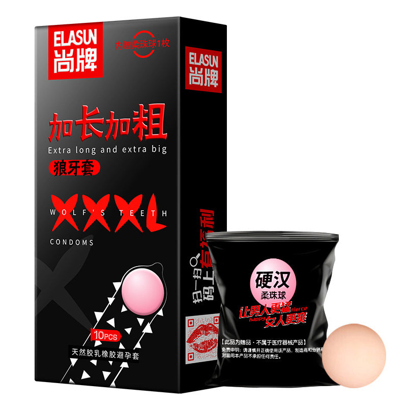 XXXL Plus Size Condoms with ball Penis Different Varieties Large Spikes Condom extra long big dildo Smooth Lubricated Condom - Seprincess