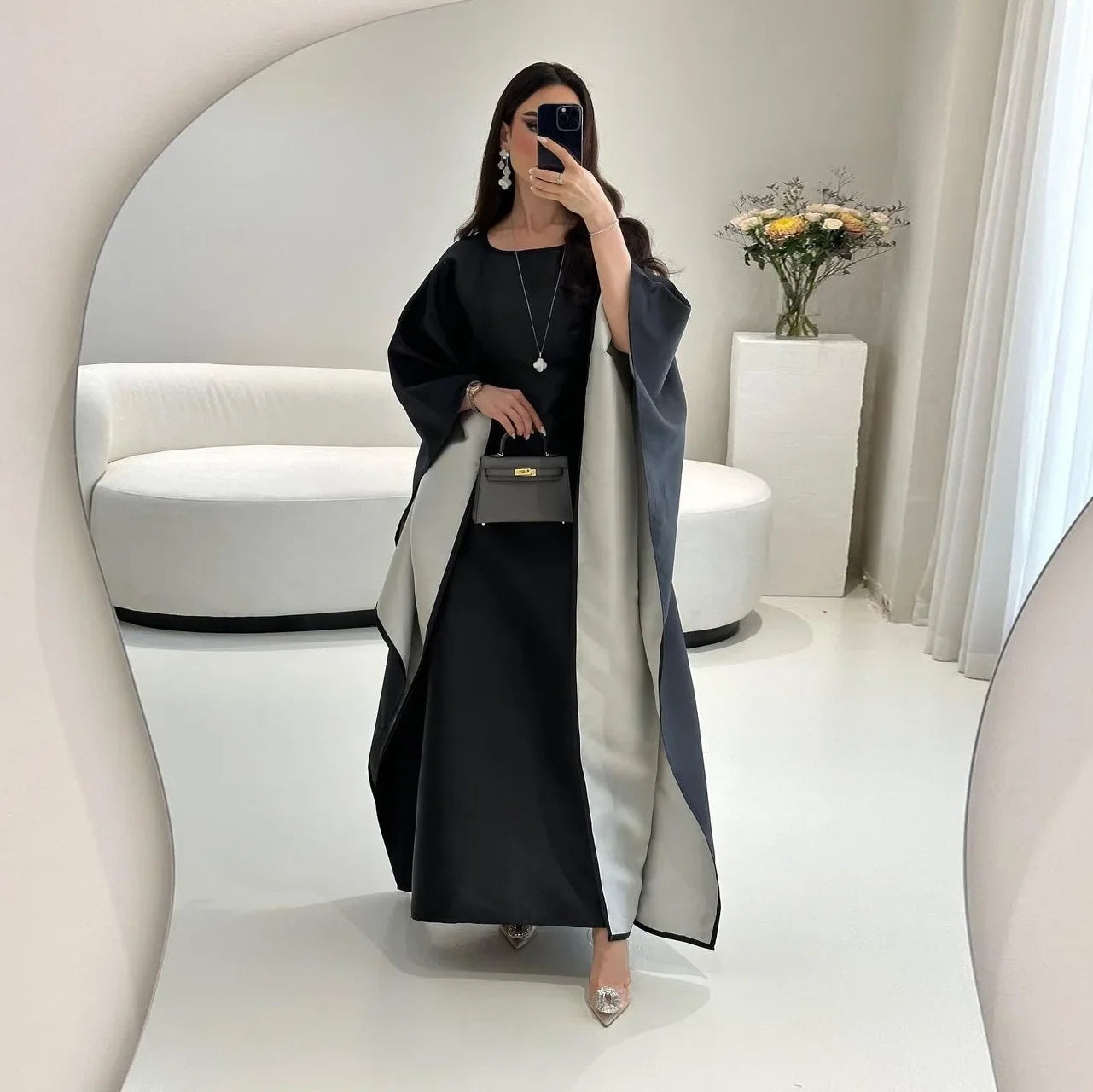 Plain Abaya Butterfly Dress Fashion Abayas for Women Dubai Turkey Muslim Party Dresses Islamic Modest Clothes Arabic Kaftan Robe - Seprincess