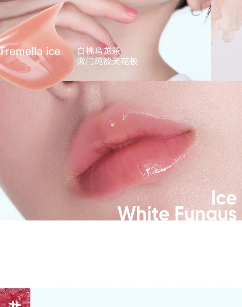 Judydoll Ice Drill Watery Essence Lip Glaze Liquid Lipstick Hydrating Moisturizing Fade Lip Lines Plumper Lips Gloss Lip Care - Seprincess