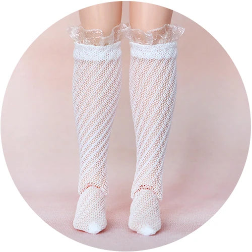 Blyth Dolls Lace Socks Knee Highs Socks Stocking for 1/6 Doll Clothes accessories(fit Azone, Pullip,Barbies, Blyth, 1/6 Doll)