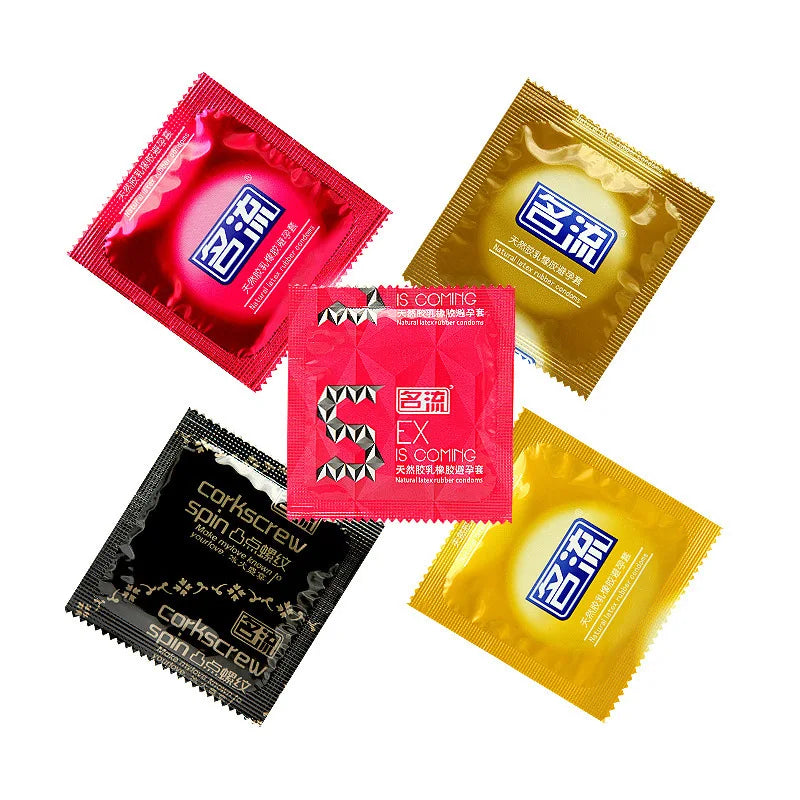 MingLiu Condoms 5 Types Sexy Latex Dots Pleasure Natural Rubber Penis Condoms For Men Sex Erotic Contraception - Seprincess