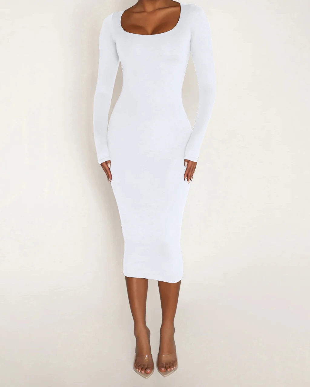 Long Sleeve Bodycon Women's Dress Sexy Party Bandage Long Dresses Thick Differentcolor