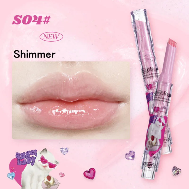 【New Arrival】FLORTTE Shimmer Lipstick Solid Lip Balm Moisturizing Water Gloss Lip Glaze - Seprincess