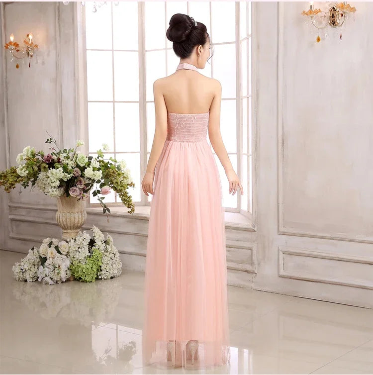 2024 New Light Purple Pink Bridesmaid Dresses Graduation Vestidos Longo Long Prom Robes Cheap Wedding Party Dress - Seprincess