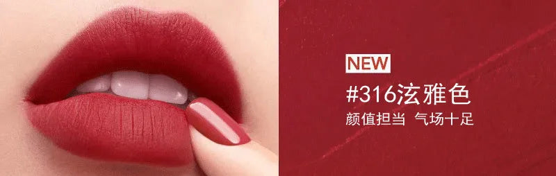 Bullet nose mouth red fog face matt moisturizing retro red mouth red makeup lipstick not easy to fade while holding makeup - Seprincess