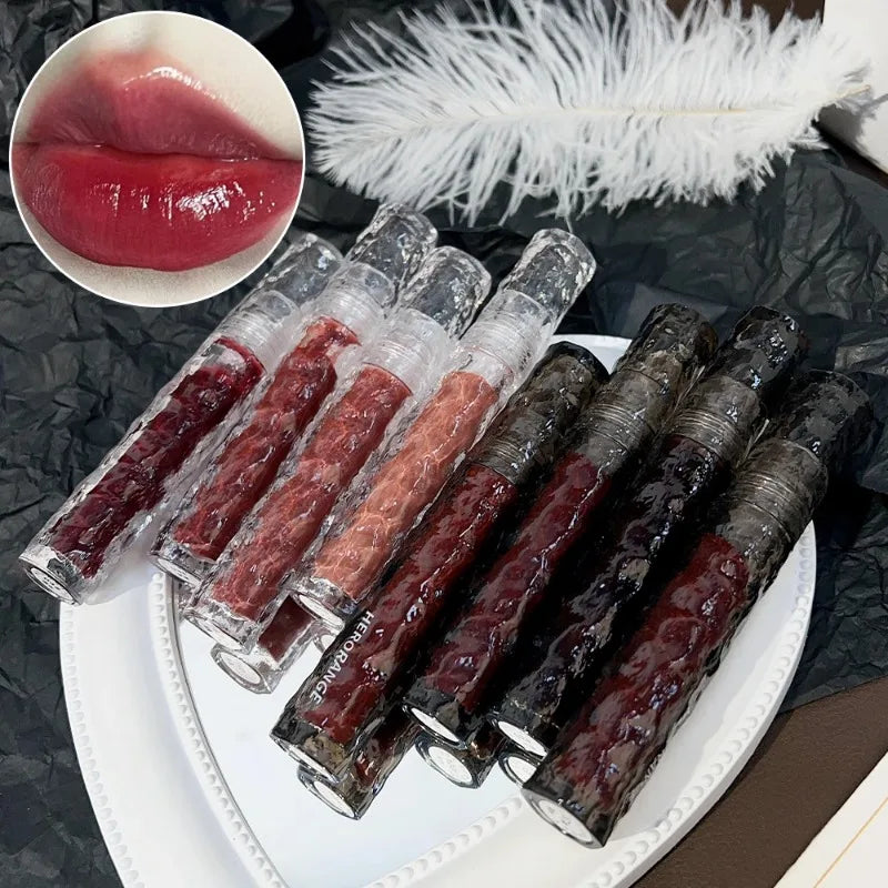 Water Light Nude Brown Lipgloss Lasting Waterproof Mirror Glass Tea Red Lipstick Not Easy To Fade Lip Glaze Lips Makeup Cosmetic - Seprincess