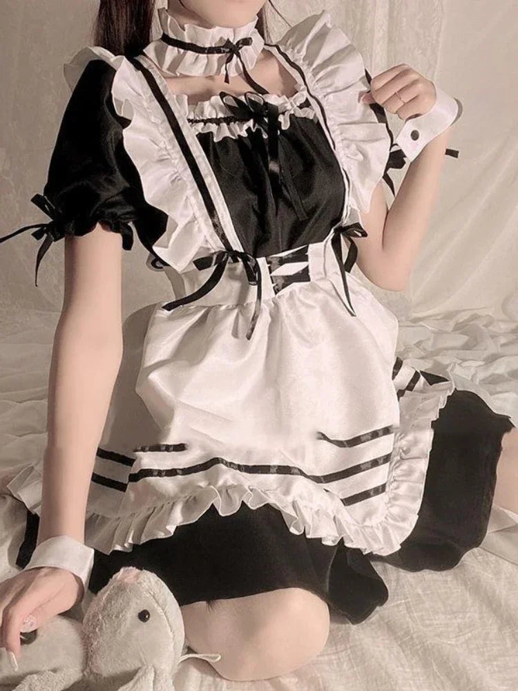 Onlyfans Cosplay Sexy Costumes Erotic Maid Dress For Couple Sex Honeymoon Plus Lolita Chemise Exotic Role Playing Fetish Apparel - Seprincess