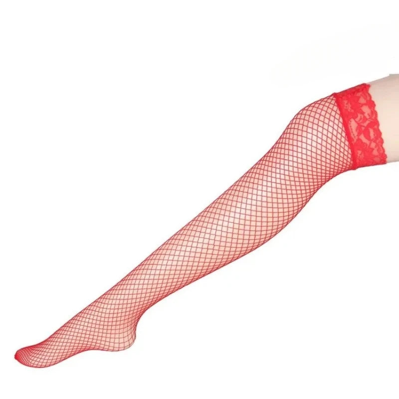 Sexy Shiny  Mesh Fishnet Pantyhose Women Tights Lingerie Hosiery Fashion Shiny Diamond Stockings Black Long Thigh High Socks