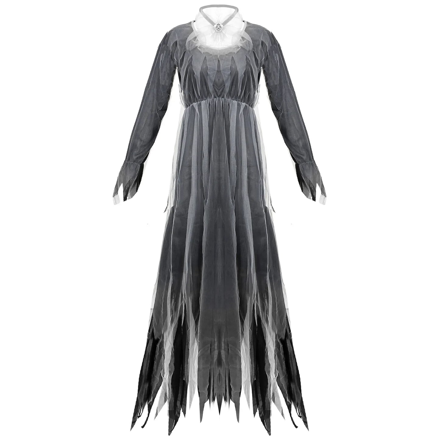 Halloween Costume Ghost Bride Witch High Quality Vampire Game Soft Cosplay Horror Demon Costume Black Gauze Dress - Seprincess