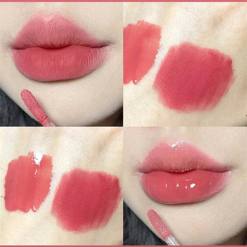 Double Head Lip Gloss Matte Velvet Sexy Red Tint Liquid Lipstick Waterproof Lipgloss Lasting Lip Glaze Korean Makeup Cosmetics - Seprincess