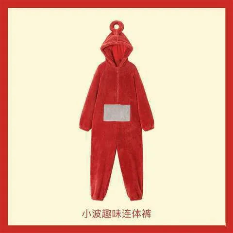 Adult Kids Teletubbies Costumes Soft Long Sleeves Piece Pajamas Costume With Children Home Clothes Cosplay Unisex Party Jumpsuit - Seprincess