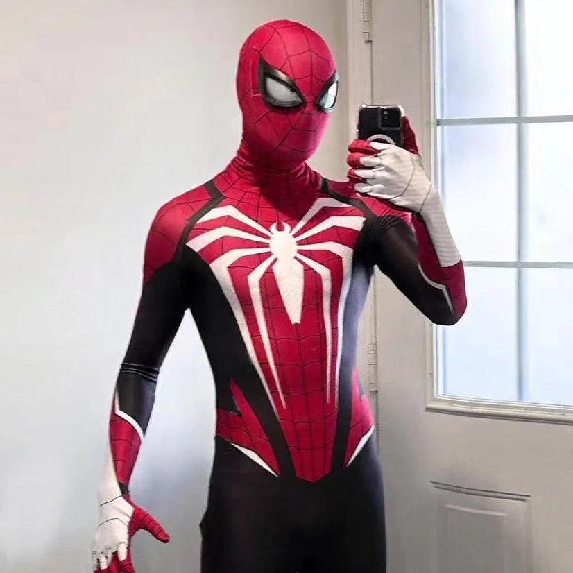 Black PS5 Advanced Spiderman Costume Cosplay 3D Printed Spandex Superhero Spidey Boys Halloween Costume Spider Bodysuits Adult - Seprincess