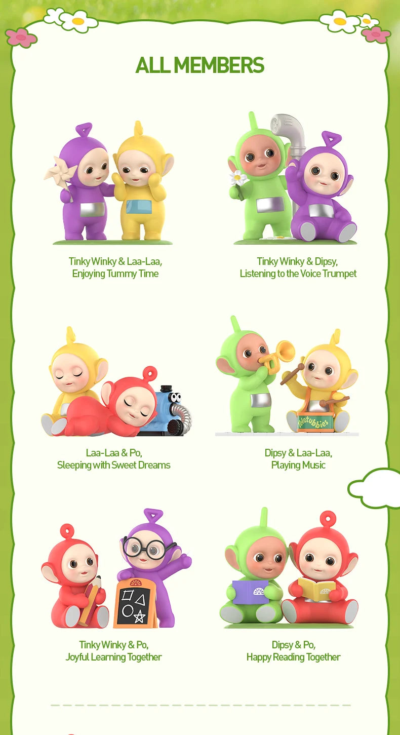 POP MART Teletubbies Companion Series Anime Action Figure Guess Bag Ornament Figurines Surprise Home Decor Dolls Model Girl Gift - Seprincess