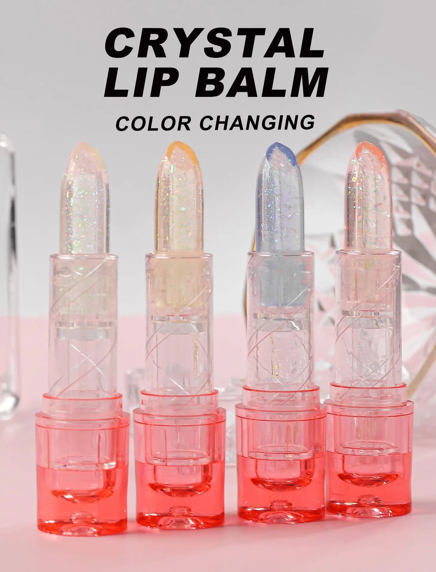 Color Changing Lip Balm Glitter Temperature Lipstick Magic Long Lasting Waterproof Crystal Jelly Lipstick Moisturizer Makeup - Seprincess