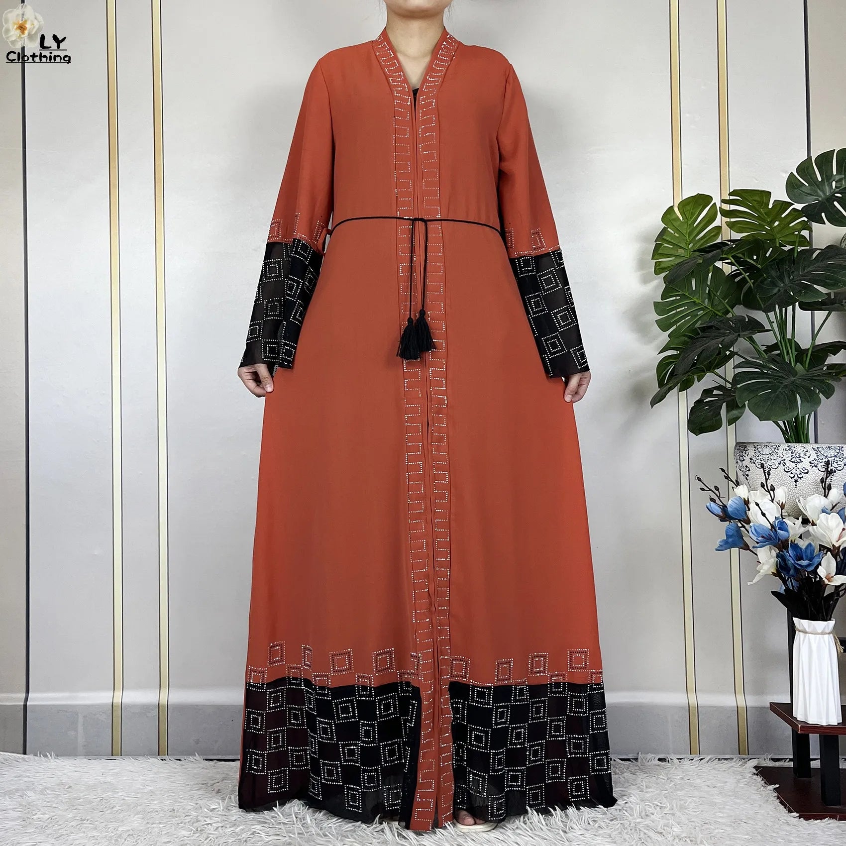 2024 For Women Elegant Dresses Dubai Party Outfits Long Sleeved Chiffon Dashiki Muslim Women Robe Open African Abaya Clothing - Seprincess