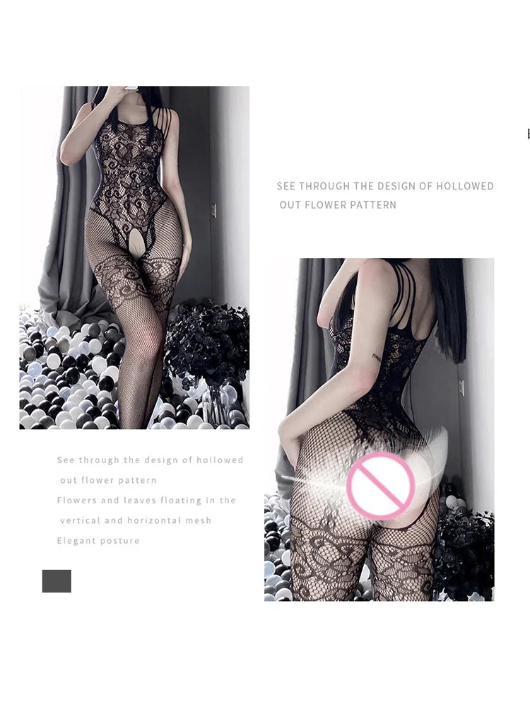 Bodysuit European style open cut cut-out jumpsuit Erotic open crotch Held sexy sexy lingerie woman 18 fancy women underwear xxx - Seprincess