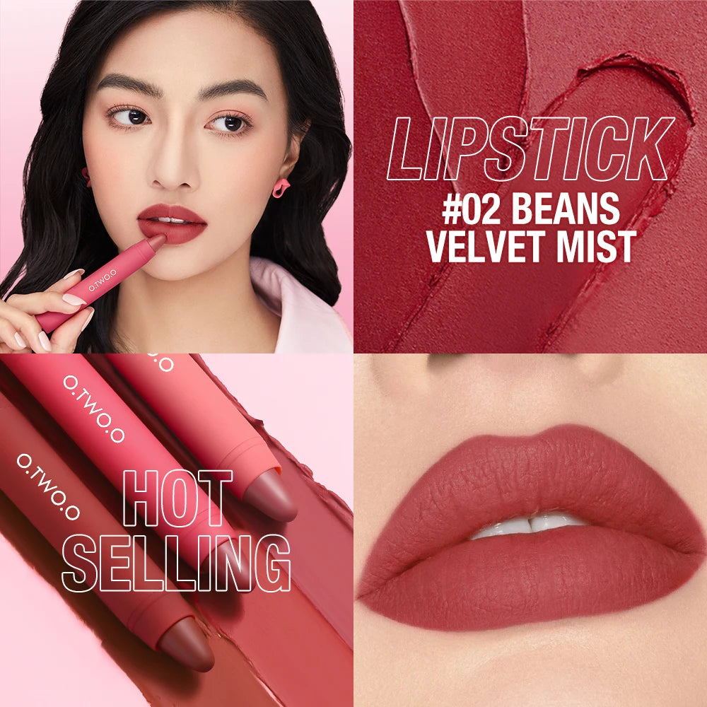 O.TWO.O Hot 6 Colors Lipstick Pencil Matte Velvet Lip Liner Waterproof Smudge Proof Lip Stick Pen Stick Women Makeup - Seprincess