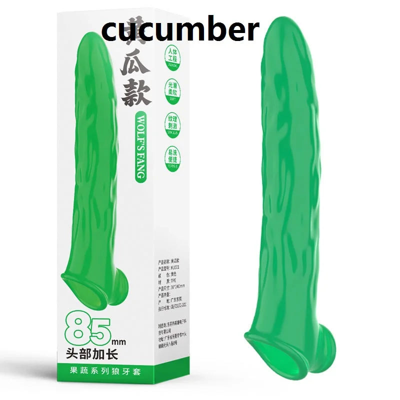 Reusable Condom with Spikes Dotted Ribbed Extension Penis Sleeve Male Enlargement Time Delay Spike Clit Passionate Condoms Men - Seprincess