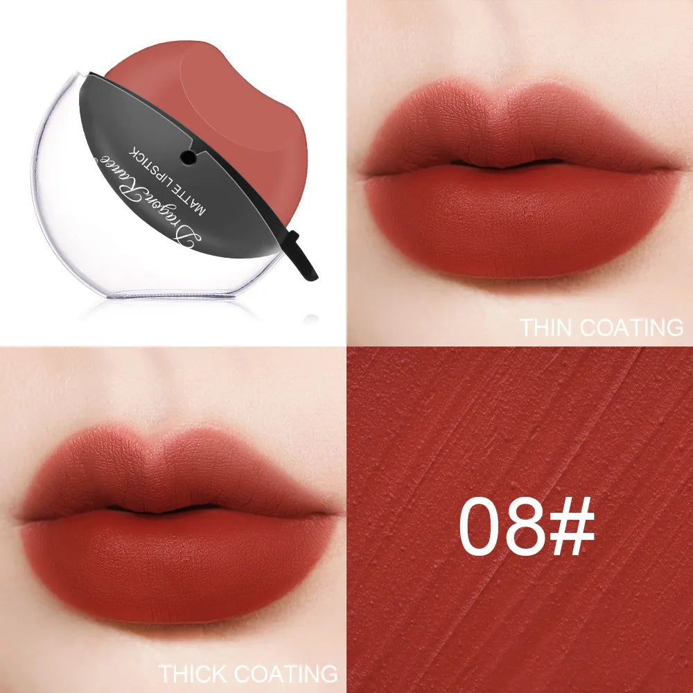 New Squeeze Into Lazy Lipstick Lip-shaped Lipstick Moisturizing Matte Lip Makeup Tint Waterproof Nonstick Cup Lipgloss Korean