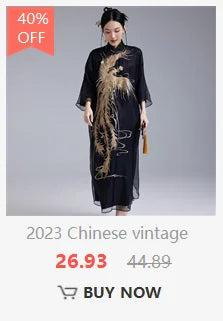 Spring Autumn Chinese traditional hanfu women elegant qipao dress vintage festival flower printing dress cheongsam qipao dress - Seprincess