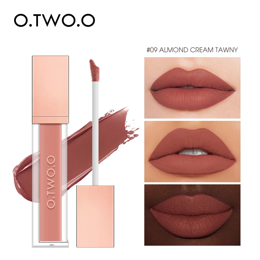 Wholesale O.TWO.O Liquid Lipstick Lip Gloss 12 Colors Waterproof Long-lasting Matte Lip Stain Lip Glaze For Women Cosmetics