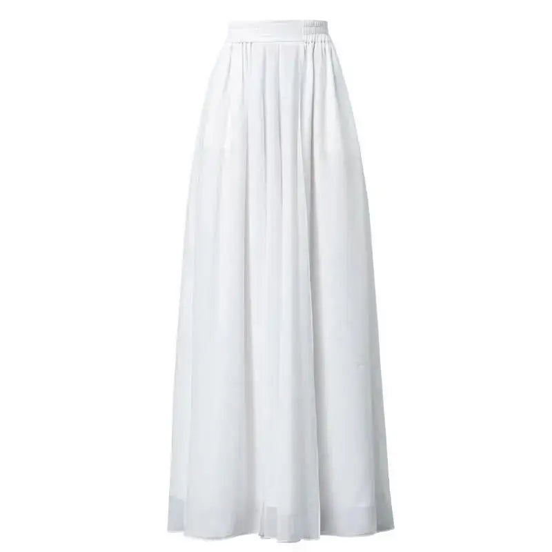 Women Chinese Classical Dance Clothing Female Elegant Trousers Practiice Clothes Modern Elastic Waist Ethnic Pants White Black - Seprincess