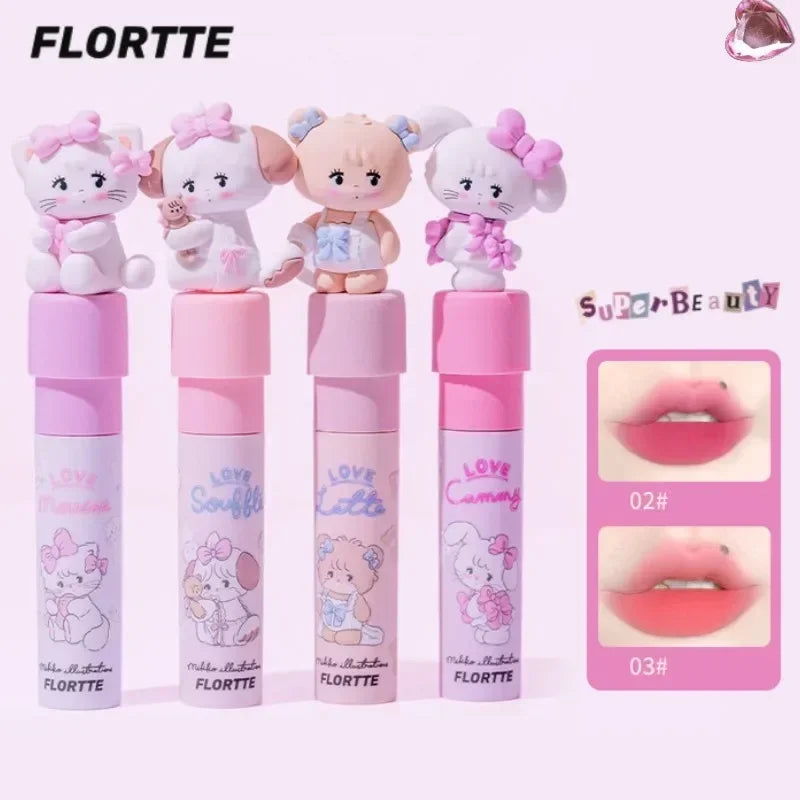 FLORTTE/MIKKO Co Branded Lipstick Milk Cake Lip Cream Soft Lip Mud Lip Glaze Tint Matte Velvet Lipsticks Beauty Korean Cosmetics - Seprincess