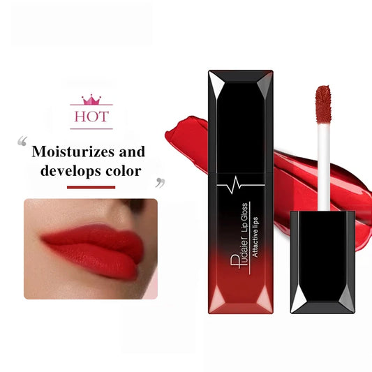 21-Color Lip Gloss Matte Mist Liquid Lipstick Waterproof Long lasting Cosmetics Lip Tint Paste Not-fade Lip Glaze - Seprincess