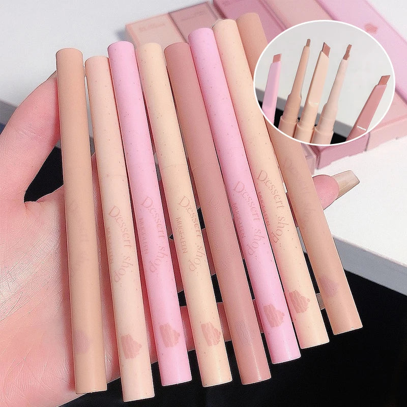 Dessert Lip Liner Automatic rotating waterproof lasting no color outline lip lipstick pen - Seprincess