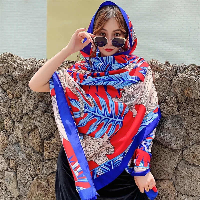 140x180cm Celebrity With The Same Cover-Ups Women Large Beach Dress Bikini Bathing Swimwear Sunburn Protection Sarong Wrap Scarf