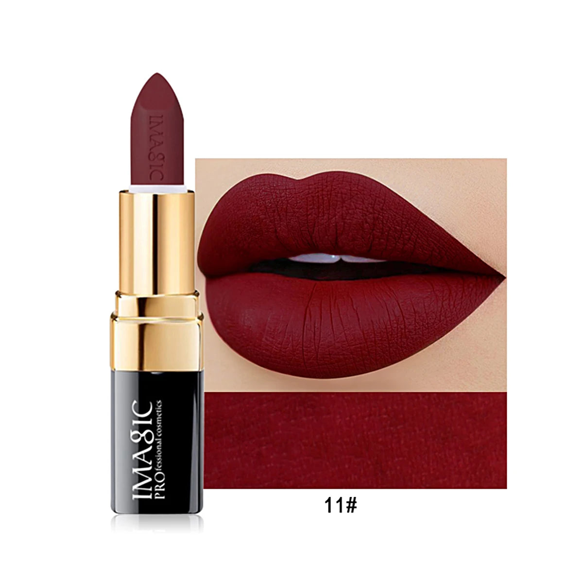 IMAGIC 12-Color Lipstick Matte Waterproof Velvet Pigment Nude Rouge Waterproof Long Lasting Lip Profissional Cosmetics Beauty - Seprincess