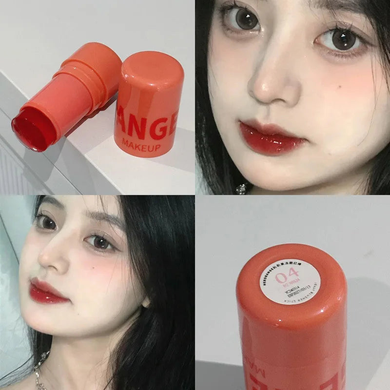 Jelly Lipstick Milk Facial Blusher Rouge Cream Moisturize Powder Blusher Stick Waterproof Long-lasting No Fading Korean Cosmetic - Seprincess