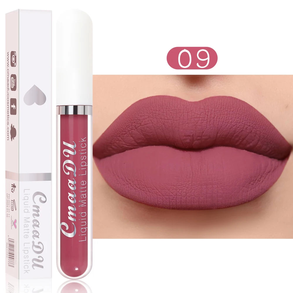 CmaaDu 18 Matte Mist Lip Glaze Long-lasting waterproof Moisturizing Lip Gloss Natural Healthy Lipstick - Seprincess