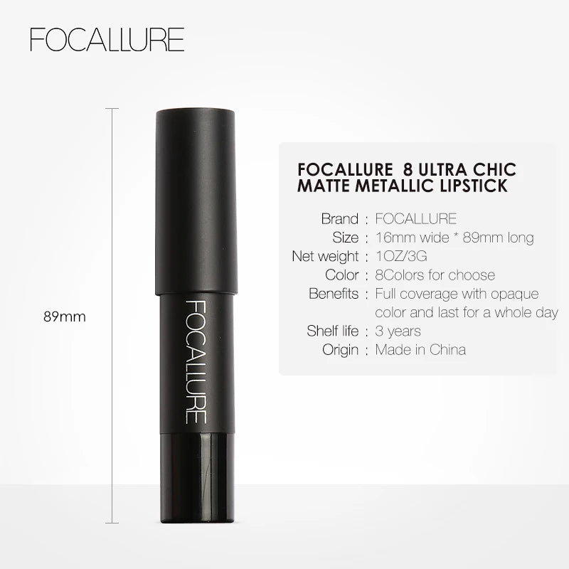 FOCALLURE 31 Colors Matte Lipstick Long Lasting Waterproof Sexy Lipbalm Non-Stick Lip Tint Lip Pencil Makeup Cosmetics for Women - Seprincess