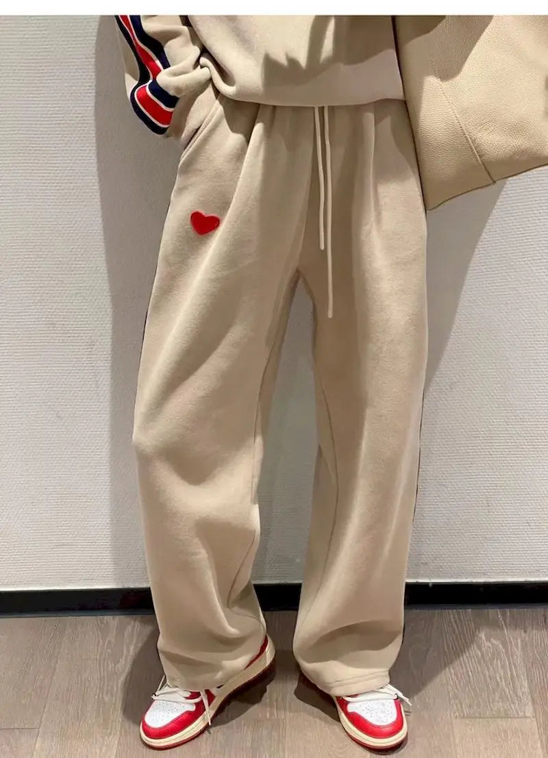 Harajuku Printed Embroidery Women's Tracksuit Korean Oversized Hoodies+Sweatpants Suit Women Streetwear 2 Piece Sets Y2k Clothes - Seprincess