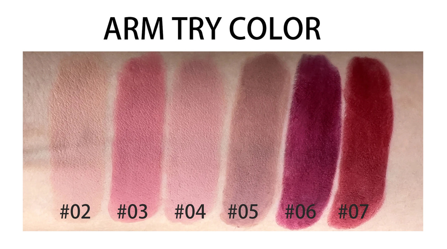 Handaiyan 8 Colors Matte Waterproof Velvet Nude Lipstick Sexy Red Brown Lip Matt Pigments Makeup Long Lasting Profissional - Seprincess