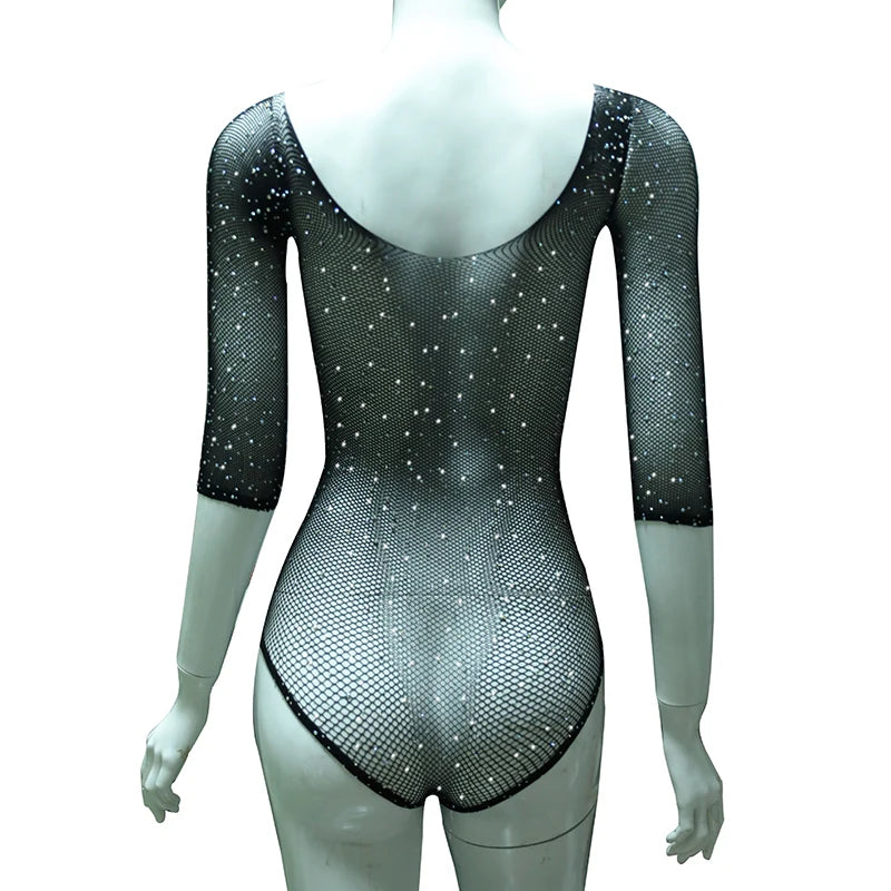 Bodysuit Tight fitting mesh jacket with exposed breasts and deep V-belt pantyhose sexy lingerie new items sissyfikation