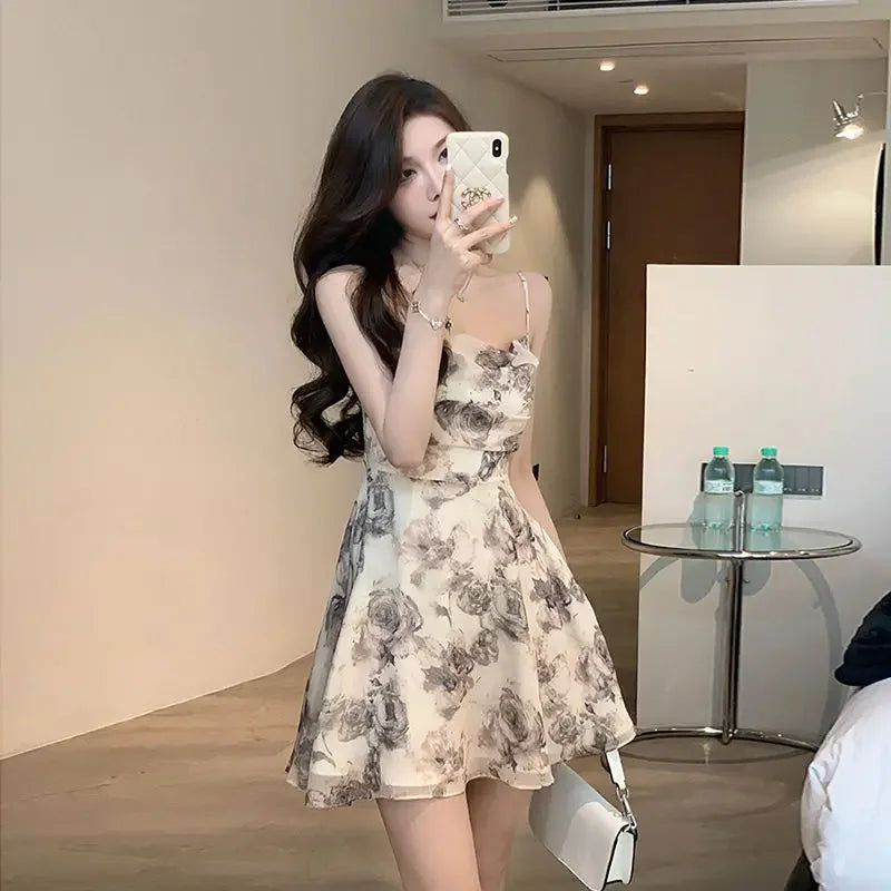 Slip Woman Dress Mini Sundress Off Shoulder Clothes Dresses for Women 2024 Beach Short Promotion Cheap Casual Retro New in X Y2k - Seprincess