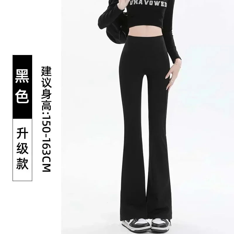 Women Flare Pants Slim High Waist Casual Leggings Sexy All-match Yoga Pants Fitness Workout Tights Butt Lifting Skinny Trousers